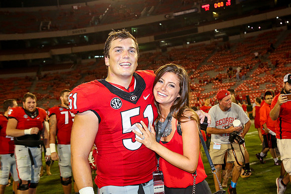 Jake's Proposal to Peyton After the Game by Blane Marable Photog