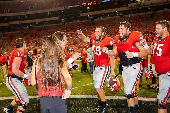 Jake's Proposal to Peyton After the Game by Blane Marable Photog
