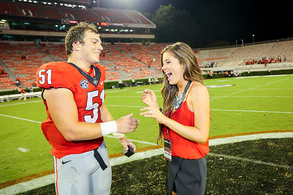 Jake's Proposal to Peyton After the Game by Blane Marable Photog