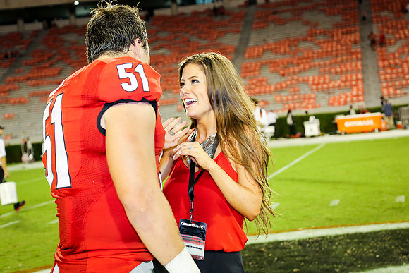 Jake's Proposal to Peyton After the Game by Blane Marable Photog