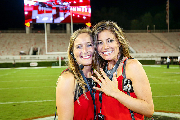 Jake's Proposal to Peyton After the Game by Blane Marable Photog