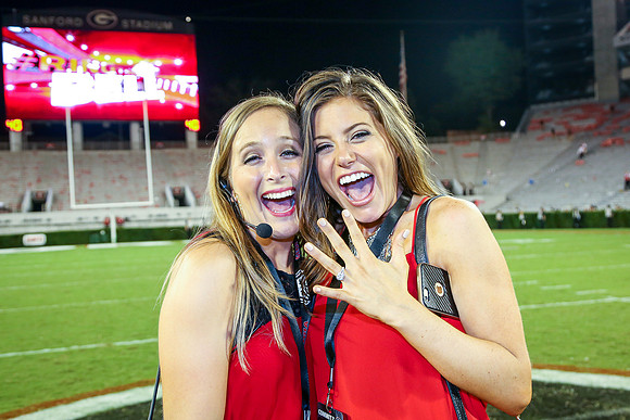 Jake's Proposal to Peyton After the Game by Blane Marable Photog