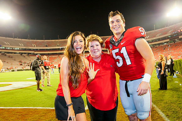 Jake's Proposal to Peyton After the Game by Blane Marable Photog