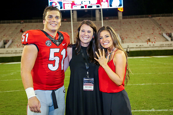Jake's Proposal to Peyton After the Game by Blane Marable Photog