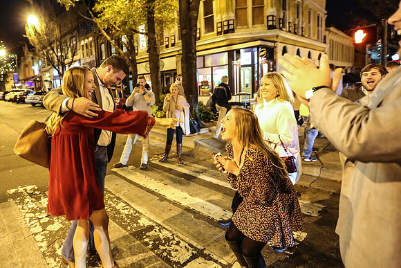 Kolton's Proposal to Jaicee in Downtown Athens