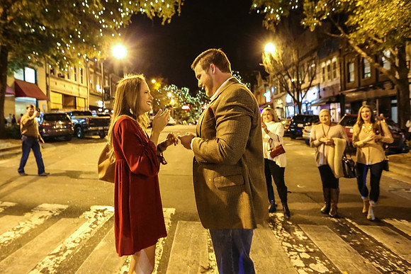 Kolton's Proposal to Jaicee in Downtown Athens