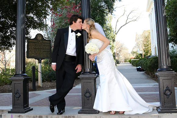 Wedding Photo at UGA Arch